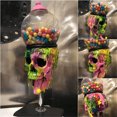 thumbnail image 3 of VALINK Bubble Gum Machine Colorful Skull Candy Dispenser Halloween Desktop Ornament for Home Living Room, 3 of 6
