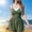 #001-Army Green, variant on Swim Rompers for Women Tummy Control V Neck Swimsuits with Shorts One Piece Modest Bathing Suits Full Coverage