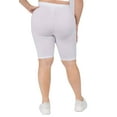 thumbnail image 3 of Women's My Kind of Look Peach Skin Biker Shorts, White, XL/XXL, 3 of 5