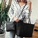 thumbnail image 5 of Sywqhk 4 Uds. Bolso De Mano De Piel Sintética Para Mujer, Bandolera, Bolso De Mano, Tarjetero (Negro)-152157.02 Sywqhk Para estrenar, 5 of 8
