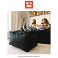 thumbnail image 4 of Big Joe Imperial Ottoman Foot Stool and Rest in Black Plush, 4 of 5