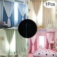 thumbnail image 1 of Vaidha Sky Sheer Curtain Window Voile Drape Valance Double-deck, 1 of 5