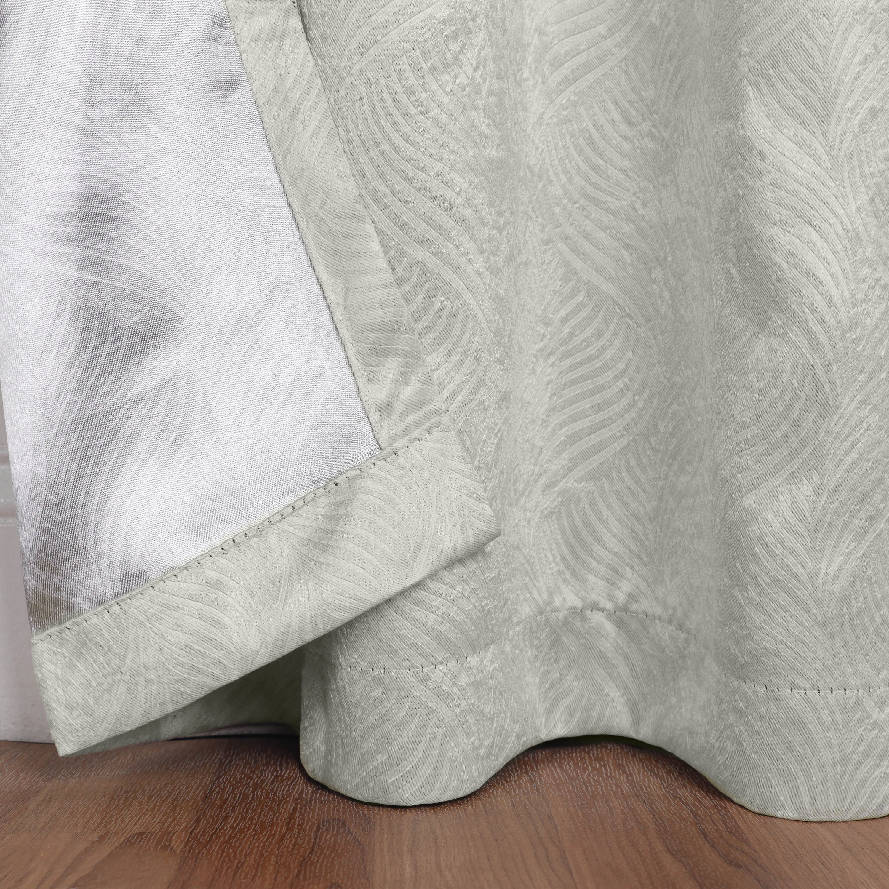 Superior Wave Blackout Grommet Curtains Panel Set, Ivory, 52" x 108"