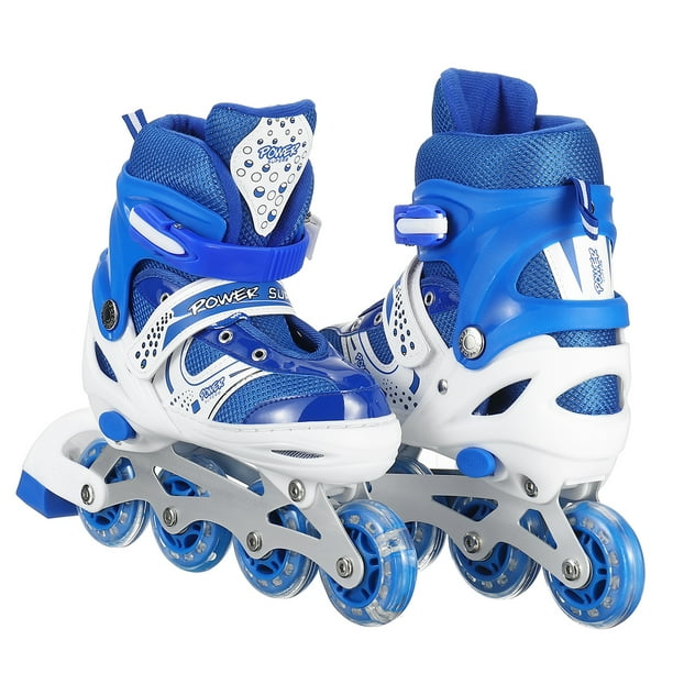 Kids Adjustable Inline Skates Set with Illuminating Wheels, Breathable