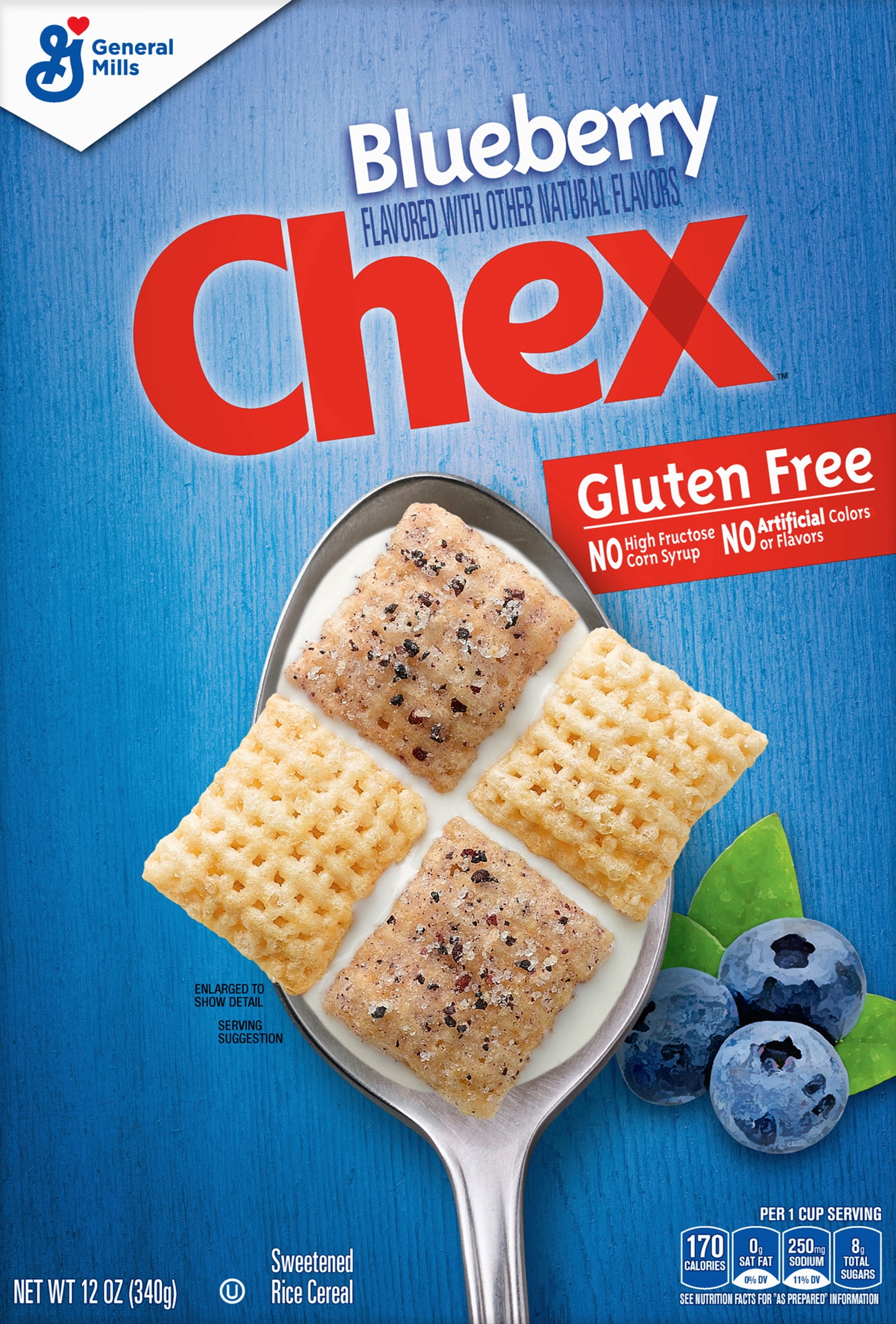 Blueberry Chex Breakfast Cereal, Gluten Free, 12 oz