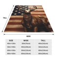 thumbnail image 3 of Salouo Deer American Flag Vintage Print Bed Blankets,Flannel Blanket Comfortable Air Conditioning Blanket Lightweight Blanket for Sofa Bed Travel & Couch -50"x40", 3 of 8