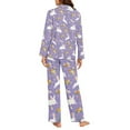 thumbnail image 4 of FOR U DESIGNS Easter Rabbit Button Up Pajamas for Women Long Sleeve Sleepwear Pants and V-neck Tops 2 Piece Size XL Button Nightwear with Pockets for Women Winter, 4 of 7