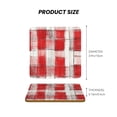 thumbnail image 3 of Multi-Shape Mdf Cork Coaster 4 Pieces Of Anti-Slip, Anti-Wear And Anti-Fouling 3.9in Easy To Clean And Stable Structure Indianred Checked Hand-Drawn Sketch_3 Square, 3 of 7