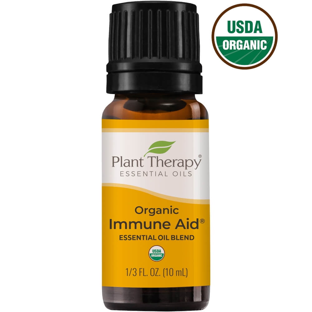 Plant Therapy Organic Immune Aid Essential Oil Blend 10 mL (1/3 oz) 100
