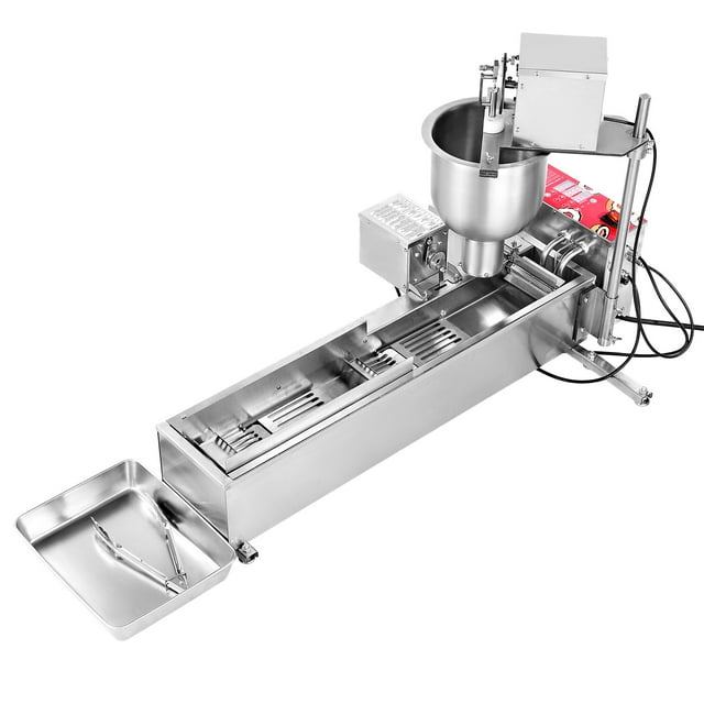 KFFKFF Commercial Automatic Donuts Machine, Single Row Donuts Making Equipment, 90 pcs/hour Electric High Power Doughnut Maker