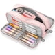 thumbnail image 1 of Estuche Escolar para Niños y Niñas, Estuche Escolar de Gran Capacidad con 3 Compartimentos, Estuche Escolar Organizador de Papelería para Bolígrafos, Neceser de Maquillaje para Hombres y Mujeres, Rosa JM, 1 of 5