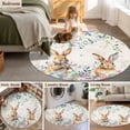 thumbnail image 6 of Bunny Easter Round Rug 3ft Washable Circle Entryway Rugs Non Slip Spring Floral Eucalyptus Leaves Eggs Weeping Area Rug Indoor Floor Carpet for Bedroom Kitchen Living Room Home Office Dining Room, 6 of 7
