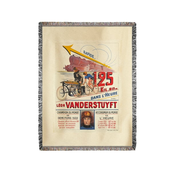 Leon Vanderstuyft Vintage Poster Artist Steifetit France C 1929 60x80 Woven Chenille Yarn Blanket Walmart Com Walmart Com