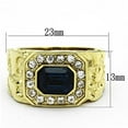 thumbnail image 2 of IP Gold(Ion Plating) Stainless Steel Ring with Top Grade Crystal in Montana for Women Montana Stone Color Style TK1192 Size 9, 2 of 4