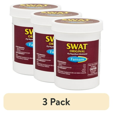 (3 pack) SWAT Fly Repellent Ointment for Wounds, Sores, Scratches and Abrasions