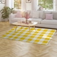 thumbnail image 3 of Yellow Gingham Check Pattern-2 Carpet for Home Decoration Soft Comfy Rugs for Bedroom Living Room Bathroom Entrance Non-slip Comfort Mat, 3 of 6