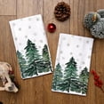 thumbnail image 4 of SM-XLHN Christmas Kitchen Towels Set of 2,Green Xmas Tree Snowflake Dish Towels 18x26 Inch Drying Dishcloth,Farmhouse Nobel Home Decoration AD140, 4 of 6