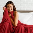 thumbnail image 6 of Bare Home Ultra Soft Microplush Velvet Blanket - Luxurious Fuzzy Fleece Fur - All Season Premium Bed Blanket, Twin Extra Long (Twin/Twin XL, Red), 6 of 6