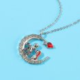 thumbnail image 5 of Collar de pareja de calavera gótica, joyería de pareja para mujer, regalos de aniversario para fiesta, 5 of 5
