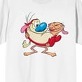 thumbnail image 2 of Ren & Stimpy Holding Friends Crew Neck Short Sleeve Men's White T-shirt - 6XL, 2 of 4