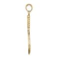 thumbnail image 2 of Diamond2Deal 10K Yellow Gold Solid 3-D Tennis Racquet Charm Pendant for Women (L- 1.13 inch, W- 0.39 inch), 2 of 7