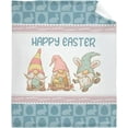 thumbnail image 2 of Easter Gnome 2 Blanket Lightweight Cozy Super Soft Flannel Fleece Throw Big Twin Blankets Home Decor for Bed Living Room 80"x60" Queen for Adult, 2 of 6