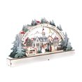 thumbnail image 2 of Wooden Christmas LED lights ornaments scene decorations, wooden house figurine with music and lights, battery-powered design, perfect for Christmas day decor and gift choice, 2 of 9