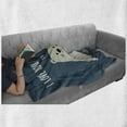 thumbnail image 6 of I Love You Soft Flannel Fleece Blanket, Teddy Bear and Penguin Best Friends Arctic Lovers Under Moon Cartoon, Cozy Plush for Indoor and Outdoor Use, 60" x 80", Slate Blue Grey Yellow, by Ambesonne, 6 of 6