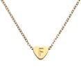 thumbnail image 1 of Collar Inicial de Corazón Uxcell para Mujeres, Cadena de Acero Inoxidable Baño de Oro de 18K, Collar Personalizado con Letra F para Regalos de Joyería para Mujeres, Tono Dorado, 1 of 6