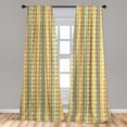 thumbnail image 5 of Ambesonne Abstract Curtains, Retro Geometric Stripe, Pair of 28"x63", Multicolor, 5 of 5