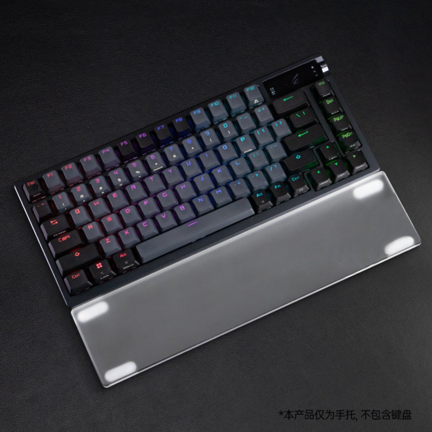 Acrylic Wrist Rest for ROG Azoth Extreme & ROG Azoth, Ergonomic Palm Support Pad for ROG Mechanical Gaming Keyboards, Clear Hand Rest