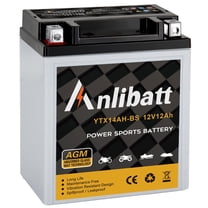 Anlibatt Motorcycle Battery YTX14AH-BS AGM Powersports 220CCA 12V 12Ah Battery Automotive Replacement Rechargeable Maintenance Free for ATV UTV Scooter