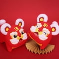 thumbnail image 3 of Chinese New Year Tiger Festive Three-dimensional Facial Expression New Year Gift 2022 Collection Chinese Zodiac Tiger Plush Toy for Decor, 3 of 8