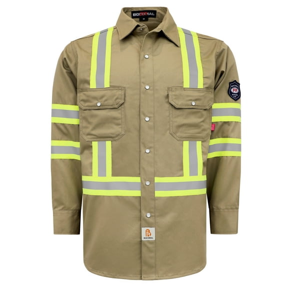 BOCOMAL FR Shirts High-Visibility,Flame-Retardant,7oz for Men