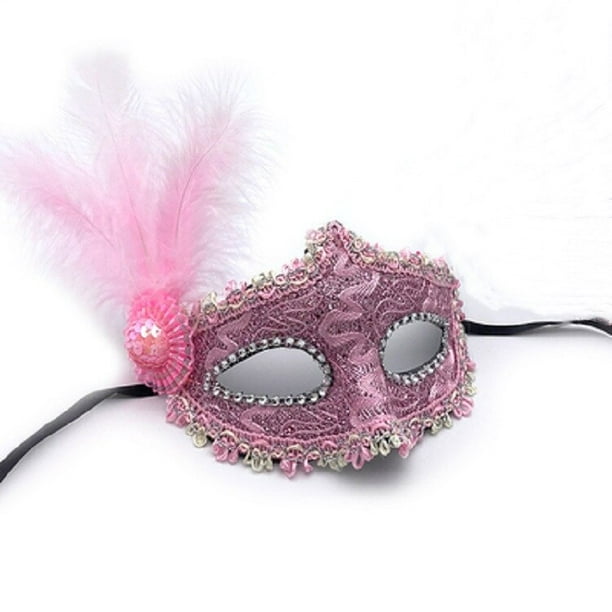 Halloween Aisha princesa ojo máscaras encaje pluma flor ahueca hacia fuera mascarada máscara niñas media cara fiesta accesorios disfraz sombreros Gao Jinjia LED