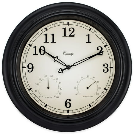 Equity by La Crosse 27915 15.5" In/Out Temperature and Humidity Wall Clock