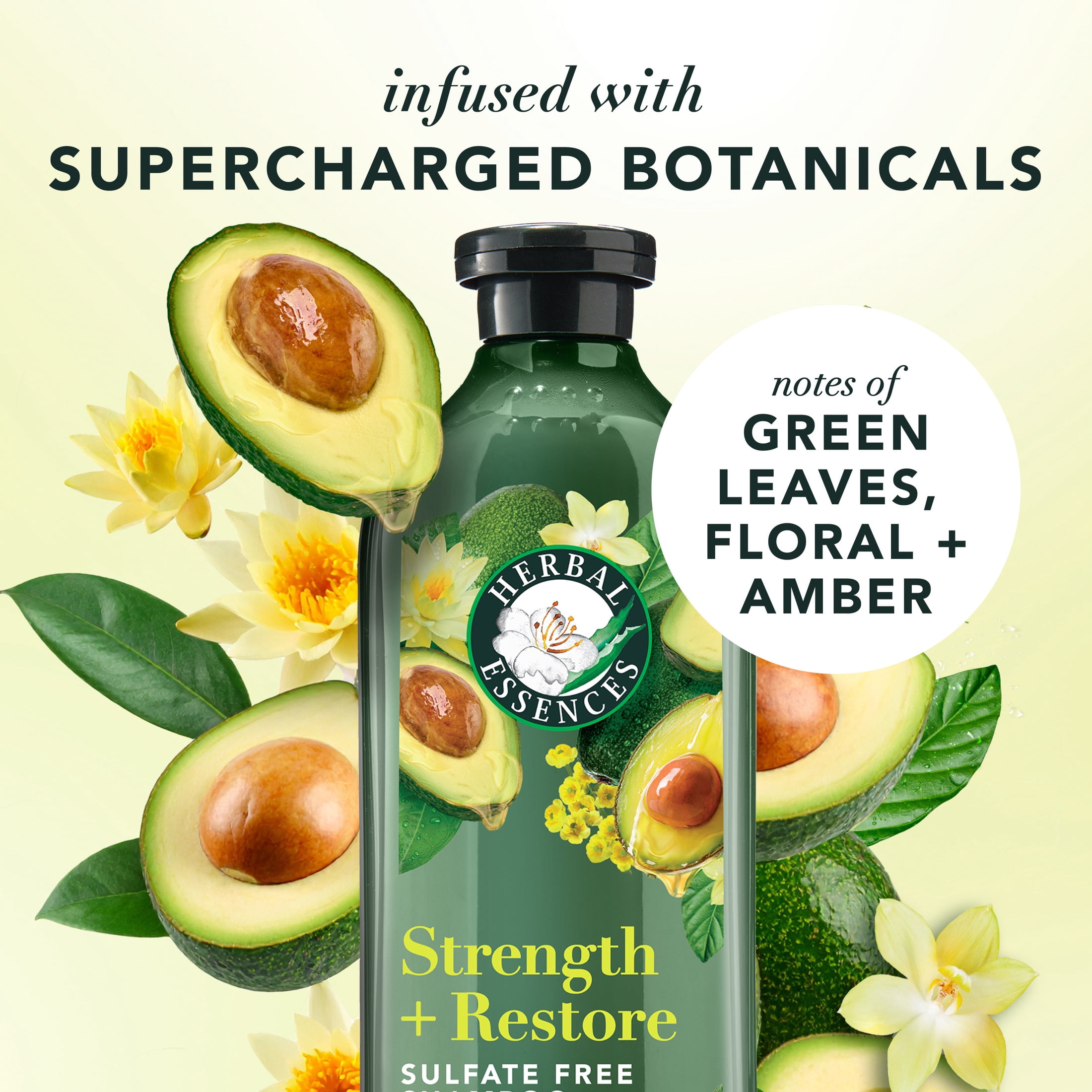 (3 pack) Herbal Essences Strength + Restore Avocado Sulfate-Free Shampoo - 13.5 fl oz