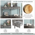 thumbnail image 3 of SEGMART Tall Console Table for Entryway, 59'' x 15'' x 33'' Accent Entryway Table with 4 Storage Drawers, Bottom Shelf, Solid Wood Frame and Legs, for Kitchen Dining Room, 220lbs, S9920, 3 of 9