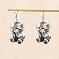 thumbnail image 6 of Eosunjian 1 Pair Women Hook Earrings 2D Realistic Cat Shape Animal Theme Individual Dangle Earrings Anniversary Christmas Gift Hanging Earrings Lady Ear Jewelry Cat, 6 of 9