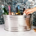 thumbnail image 4 of Sol Living Beverage Tub Large Ice Bucket with Handles Single Wall Stainless Steel Ice Bucket and Cooler for Wine, Drinks, Bar, Party, and Gift Beverage Cooler for Indoor and Outdoor Parties, 4 of 7