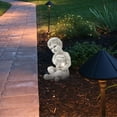 thumbnail image 2 of YSNOOWE 1Pcs Yard Statues Outdoor Resin Children Statue Solar Light Realistic Texture 18x7In, 2 of 8