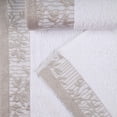 thumbnail image 3 of BNM Cotton Floral Border Bath Towel Set of 4, White, 3 of 7