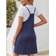 thumbnail image 4 of Vestido de verano Zeagoo Boho para mujer con bolsillos, sin mangas, azul marino, talla M, 4 of 5