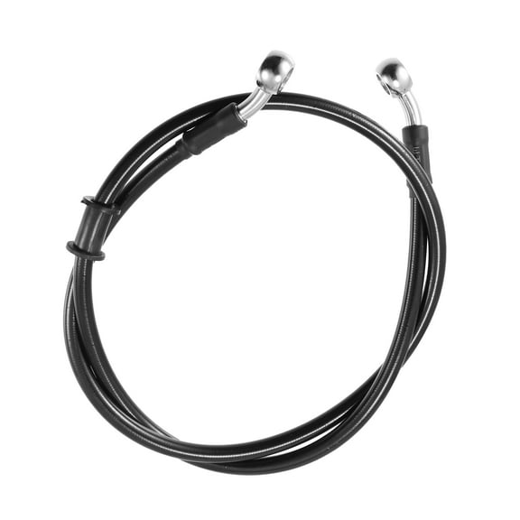 Unique Bargains 35.43" Length 10mm ID Motorcycle Hydraulic Brake Line Oil Hose Pipe Stainless Steel Braided Cable Black