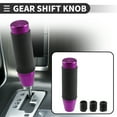 thumbnail image 2 of Unique Bargains Gear Shift Knob Punched Faux Leather Car for Automatic and Manual Vehicle with 3 Adapter Purple 1 Set, 2 of 7