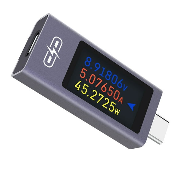POROMETISTO UT03C USB Tester Multimeter, 360W Type-C Power Meter with Bidirectional IN/OUT, QC/PD/PPS Fast Charging Test, 30V/12A Real-Time Voltage Current Monitor, TFT Display, Capacity Recorder