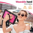thumbnail image 3 of Case for Samsung Galaxy Tab A9 2023 8.7 inch, 360 Rotating Stand Handle Shoulder Strap Heavy Duty Shockproof Cover, Rose PC, 3 of 7
