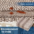 thumbnail image 5 of Garvee 4'x6' Modern Bordered Area Rug Geometric Braided Printed Carpet, Washable Non Slip Rug Soft Low Pile Indoor Mats for Living Room Bedroom Home Office, Khaki, 5 of 8