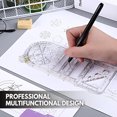 thumbnail image 4 of CAROOTU Multifunctional Geometric Ruler Geometric Drawing Template Measuring Tool For School Office Supplies, 4 of 5