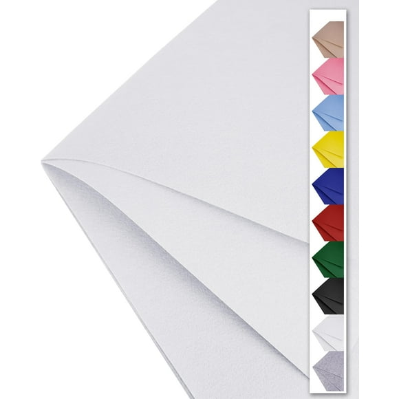 Tela de fieltro Ableme Deco, 183 x 45 cm, color blanco, 1 mm de grosor